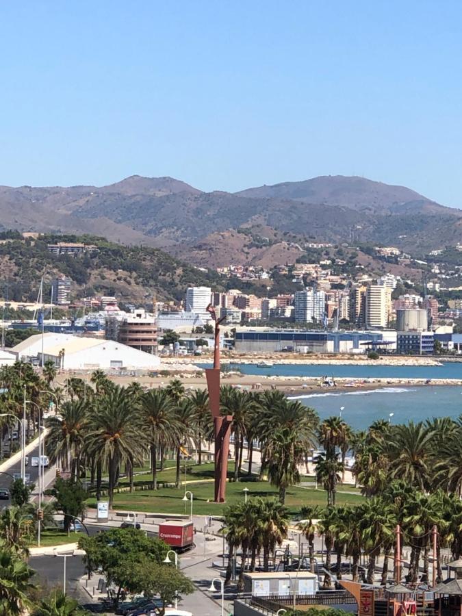 Atico Mirador Paseo Antonio Banderas Primera Linea De Playa Y Piscina Málaga Eksteriør billede